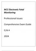 NCC EFM (PROFESSIONAL ISSUES) COMPREHENSIVE EXAM GUIDE Q & A 2024.