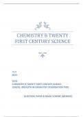 OCR 2023 GCSE CHEMISTRY B TWENTY FIRST CENTURY SCIENCE J258/01: BREADTH IN CHEMISTRY (FOUNDATION TIER) QUESTION PAPER & MARK SCHEME (MERGED)