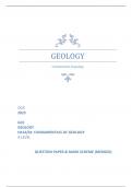 OCR 2023 GCE GEOLOGY H414/01: FUNDAMENTALS OF GEOLOGY A LEVEL QUESTION PAPER & MARK SCHEME (MERGED)