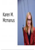 Presentation about Karen Mc Manus