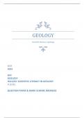 OCR 2023 GCE GEOLOGY H414/02: SCIENTIFIC LITERACY IN GEOLOGY A LEVEL QUESTION PAPER & MARK SCHEME (MERGED)
