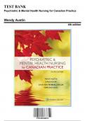 Test Bank: Psychiatric and Mental Health Nursing for Canadian Practice, 4th Edition by Austin - Chapters 1-35, 9781496384874 | Rationals Included