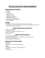 Assignment on Total Quality Management TQM