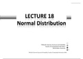 Lecture 18 - Normal Distribution
