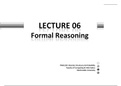 Lecture 06 - Formal Reasoning