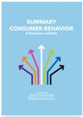 Summary Consumer Behavior: A European outlook 2nd edition + lecture slides 2019
