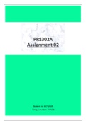  PRS302A - Reading, Writing and Spelling - First Language marked assignment 93%