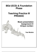 PRS304C - Teaching practice 3 (grade 1-3) : Assignment 51 Music Presentations