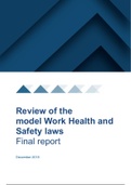 Reviewer of Model Work Health and Safety Laws