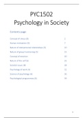 PYC1502 Psychology in Society Study Notes