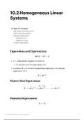 10.2 Homogeneous Linear systems