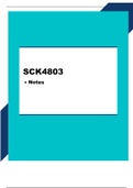 SCK4803 Past Papers Summary