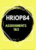 HRIOP84 Assignments 1 and 2