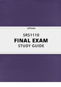 SRS1110 FINAL EXAM STUDY GUIDE download it for grade A