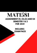 MAT1581 | Exam pack 2021