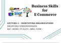 Lecture notes Introduction to E-Commerce