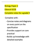 Paper 2 Biology Edexcel 9-1 GCSE