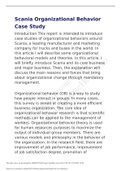 Scania Organizational Behavior  Case Study