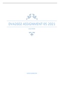 DVA2602 ASSIGNMENT 5 SEMESTER 1&2 FOR 2021 CORRECT ANSWERS[FROM THE STUDY GUIDE AND TEXTBOOK]
