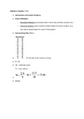 Statistics Class notes Chapters 1-3