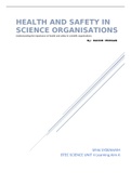 Health and Safety in Science Organisations