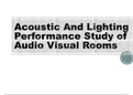 Acoustics and Lighting - Case Study on Mapua Institute of Technology Audio Visual Rooms