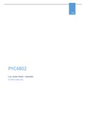 PYC4802 2021 EXAM PAPER + ANSWERS
