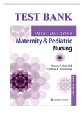 TEST BANK FOR INTRODUCTORY MATERNITY AND PEDIATRIC NURSING 4TH EDITION HATFIELD 