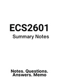 ECS2601 - Notes for Microeconomics (Summary)