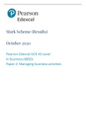 AS paper 2 Business 2020 Mark scheme