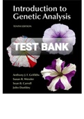 TEST BANK FOR Introduction to Genetic Analysis 10th Edition By Anthony J.F. Griffiths, Susan R. Wessler, Sean B. Carroll, John Doebley 