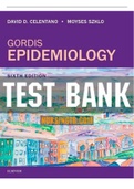 TEST BANK for Gordis Epidemiology 6th Edition Celentano. (Complete 1-20 Chapters )