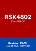 RSK4802 (ExamPACK, QuestionsPACK)