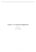 Volledige samenvatting lessen/slides Import&Exportmanagament