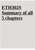 ETH302S Summary of all 5 chapters