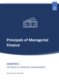 Principles of managerial finance: chapter 1 summary