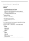summary + lecture notes International Business Ethics