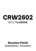 CRW2602 - MCQ TestBAnk (2022) 