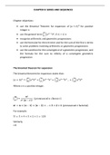 O Level Additional Mathematics Chapter on Series and Sequences