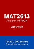 MAT2613 - Combined Tut201, 202 letters (2018-2021)
