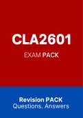 CLA2601 - EXAM PACK (2022)