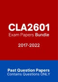 CLA2601 - Exam Questions PACK (2017-2022)