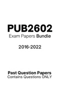 PUB2602 - Exam Questions PACK (2016-2022)