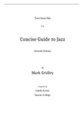 Concise Guide to Jazz, Gridley - Exam Preparation Test Bank (Downloadable Doc)