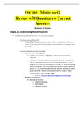 Stony Brook University > PSY 103 Midterm #2 Review +50 Questions + Correct Answers