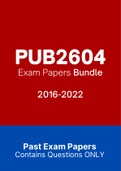 PUB2604 - Exam Questions PACK (2016-2022)