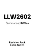 LLW2602 (NOtes, ExamPACK, and QuestionPACK)
