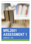 MRL2601 Assignment 1 Semester 2 2022