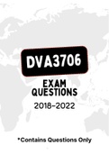 DVA3706 - Exam Questions PACK (2018-2022)