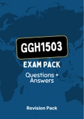 GGH1503 (NOtes, ExamPACK and QuestionPACK)